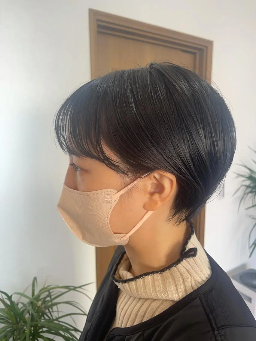 ショート 丸みショート ショートヘア カット ヘアカラー トリートメント 血分 優人のヘアスタイル