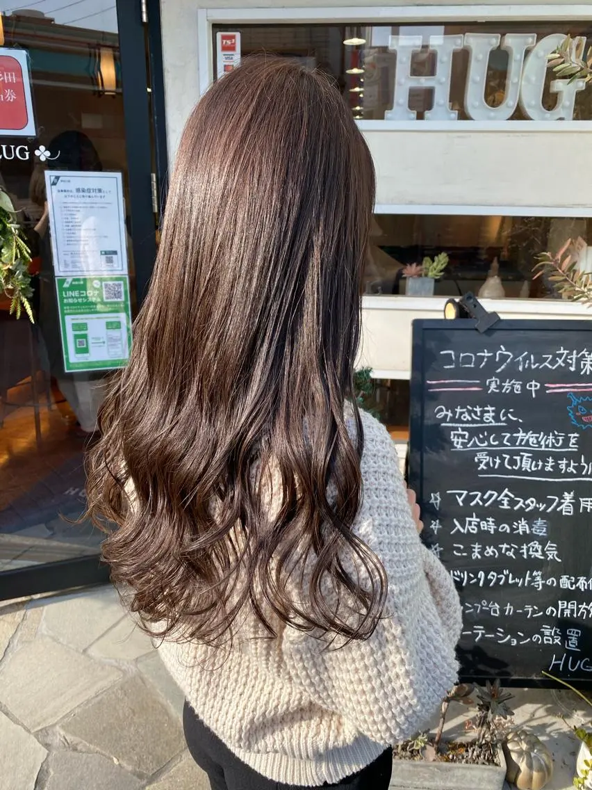 ロング カラー 🌷レイヤー縮毛/ 艶カラー/ami🌷のヘアスタイル