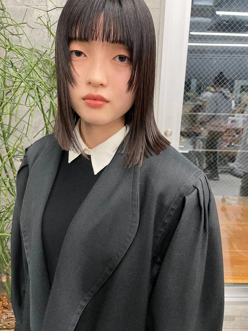 ミディアム カラー カット ヘアカラー トリートメント センスをお届けします 大谷将生infpのヘアスタイル