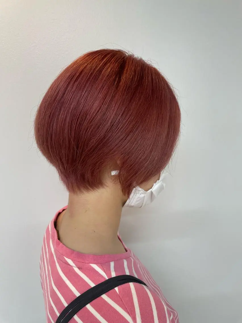 ショート カラー ピンクカラー ARMONY大阪店 パーマ職人伊丹のヘアスタイル