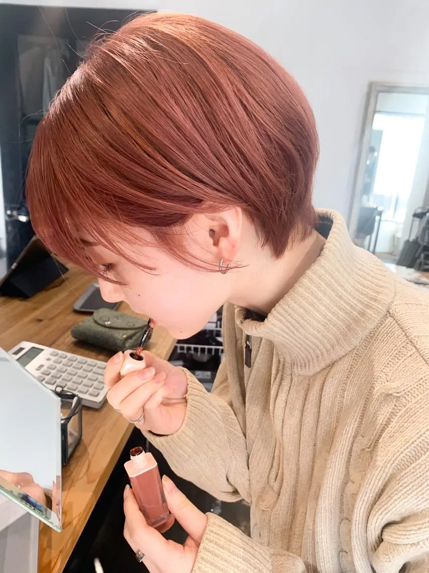 ショート カラー ブリーチ ケアブリーチ ハイトーンカラー ピンクカラー ボブ topstylist fukudaのその他イメージ
