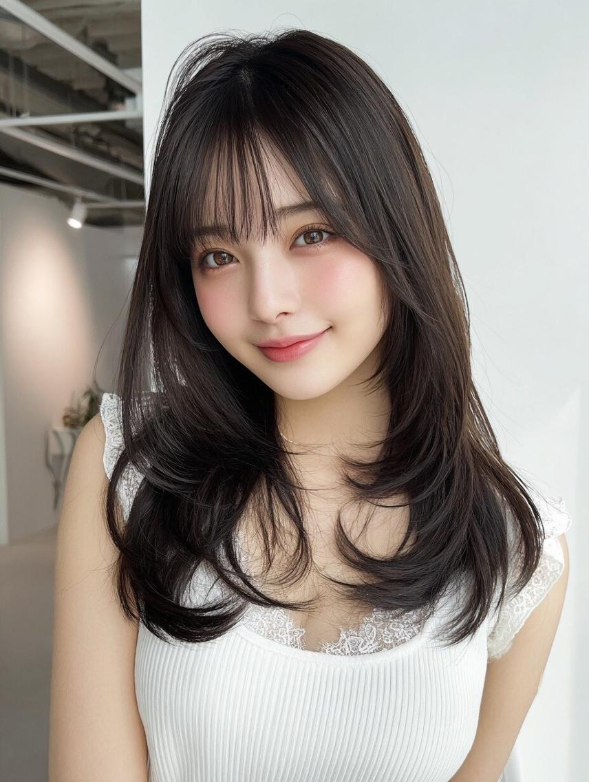 セミロング カット ヘアカラー トリートメント 🌈髪質改善🌈 過去の1艶サラ体験✨のヘアスタイル