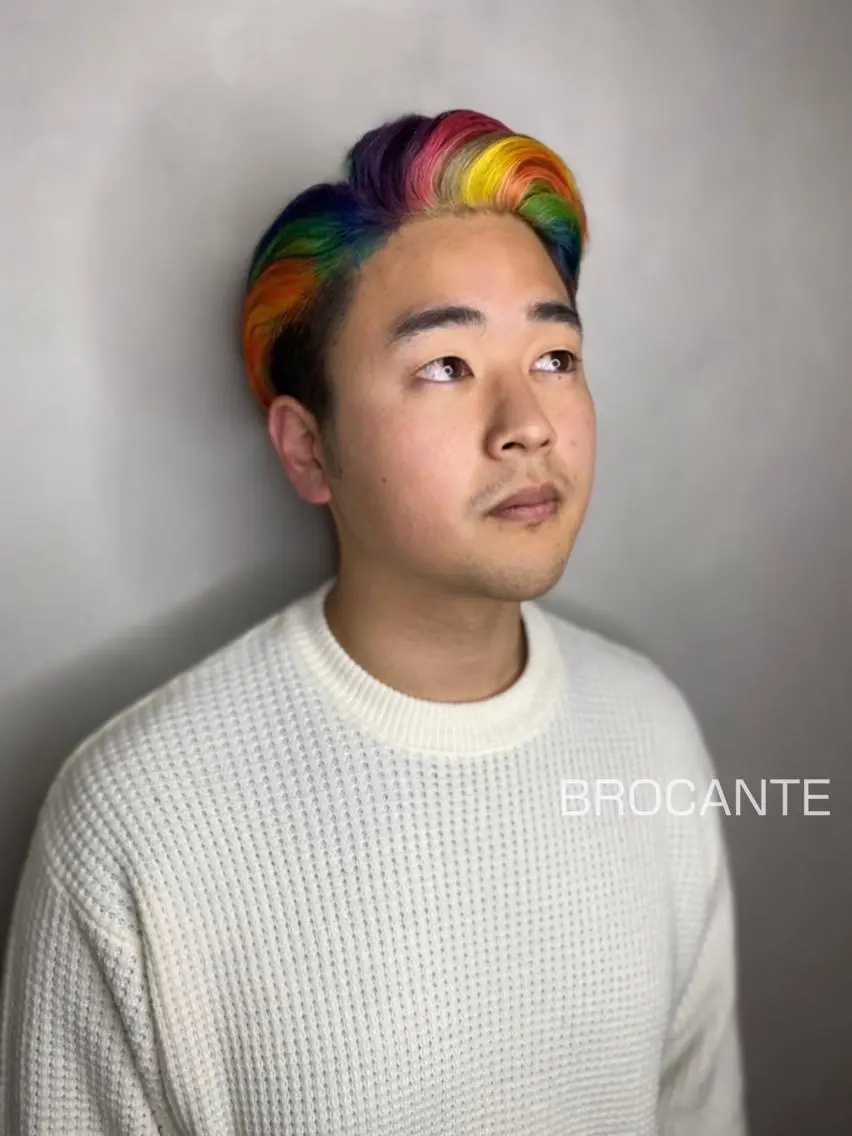 ショート カラー メンズ メンズブリーチ メンズハイトーン ブリーチ ケアブリーチ ハイトーンカラー BROCANTE立川 karasawa.nのヘアスタイル
