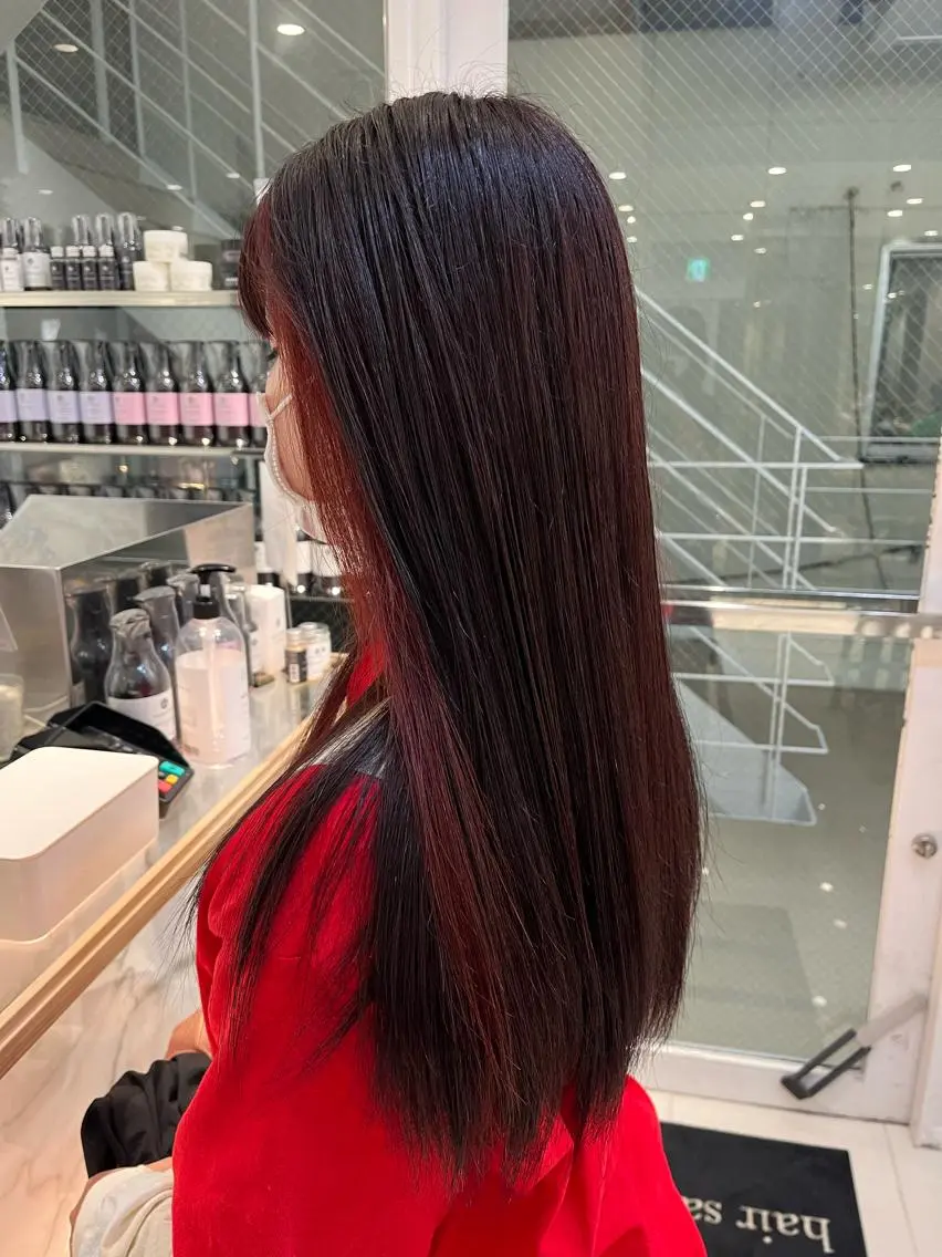 ロング カラー ベージュカラー ブリーチ ブラウンカラー ケアブリーチ カシス stylist ◎RUKI.のヘアスタイル