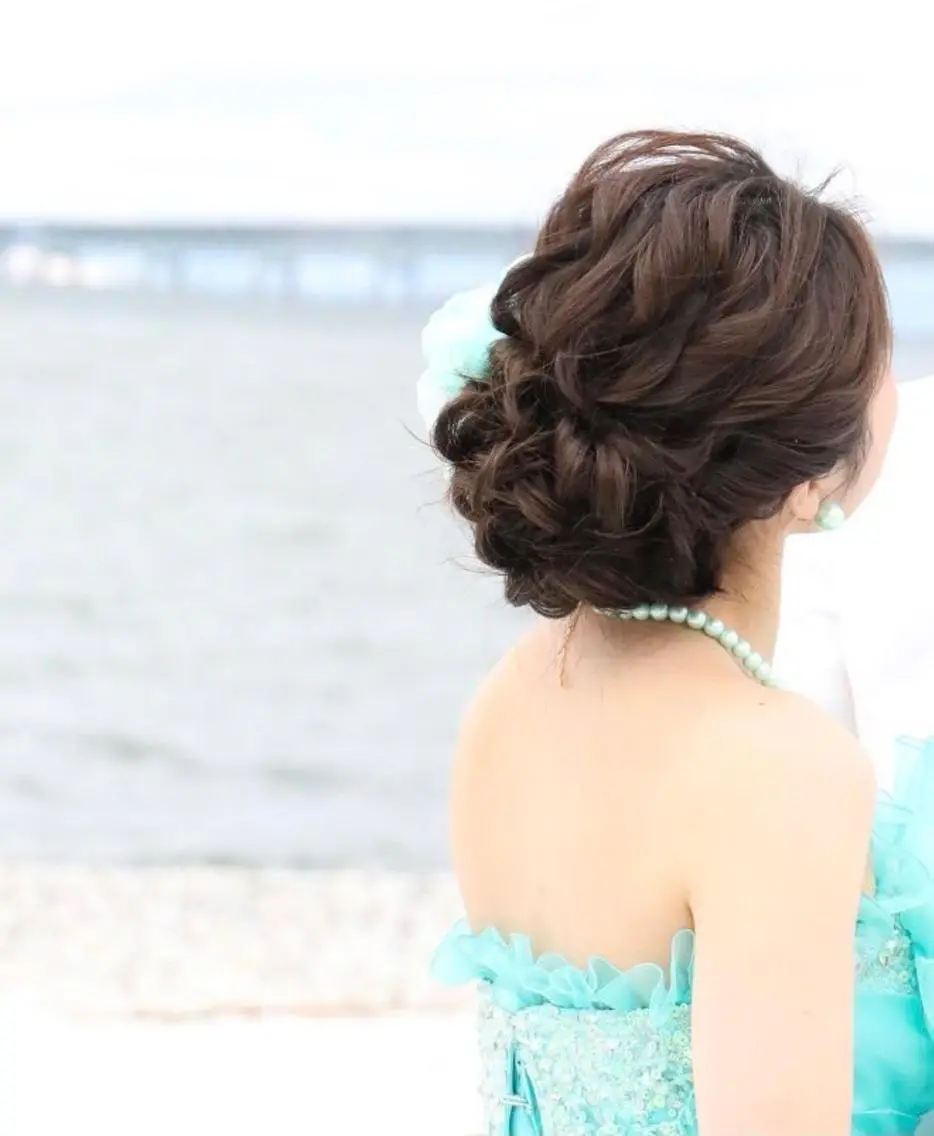 ミディアム ヘアアレンジ ヘアセット Studio CUOREのヘアスタイル