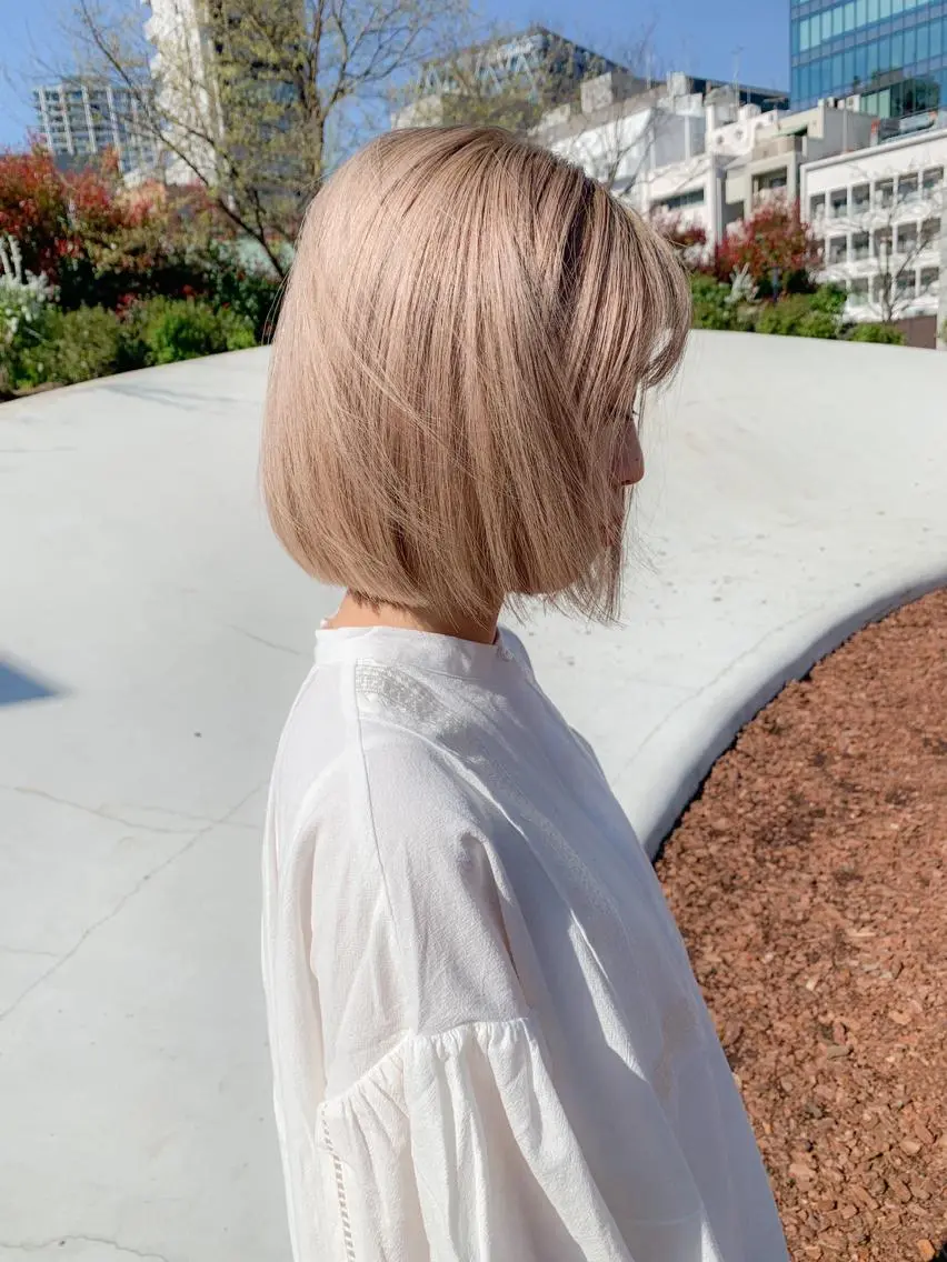 ショート カラー ベージュカラー ハイトーンカラー ホワイトベージュ 髪質改善 ショートヘア topstylist fukudaのその他イメージ