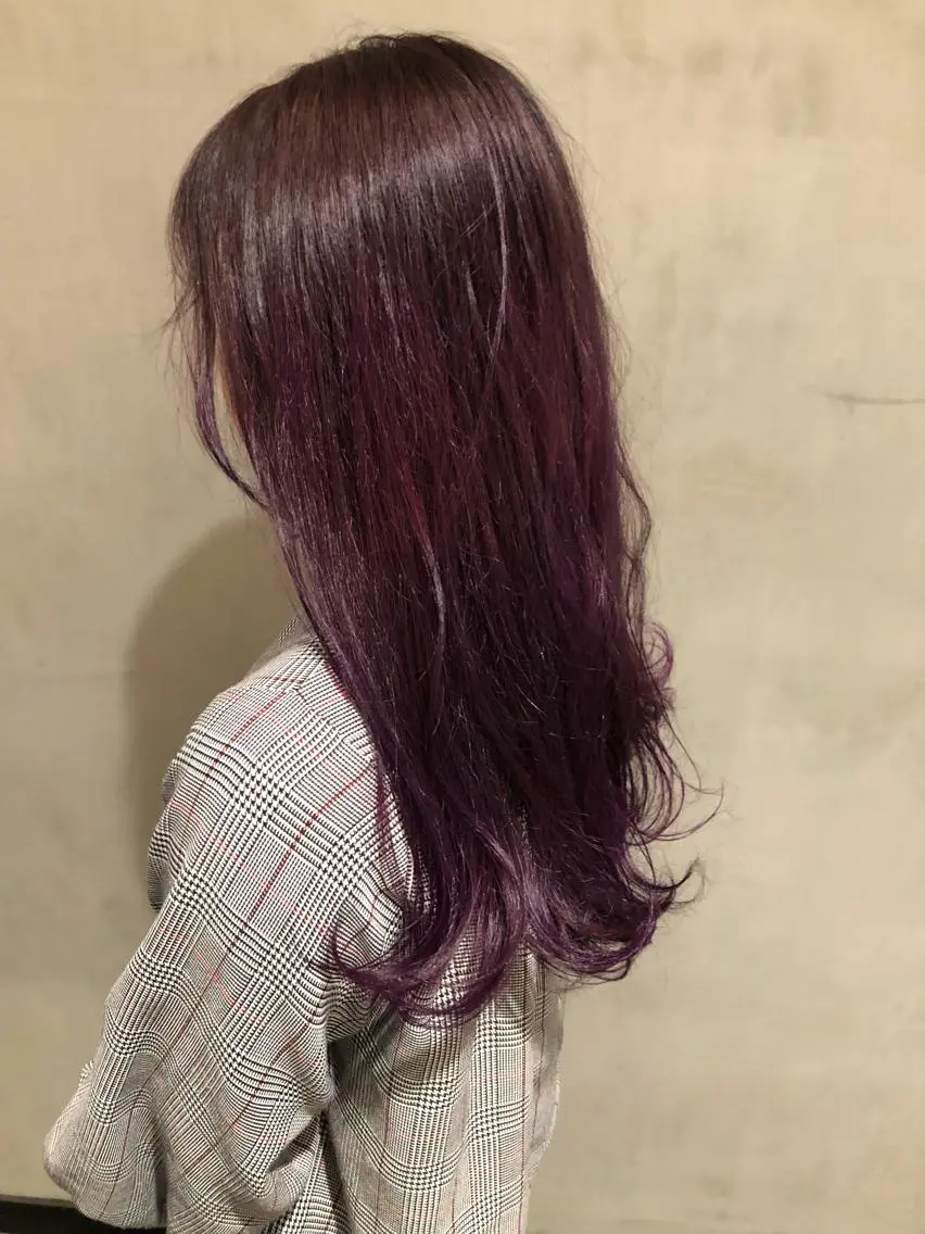 ミディアム カラー グラデーションカラー パープルカラー ヘアカラー トリートメント 大西 直人のヘアスタイル