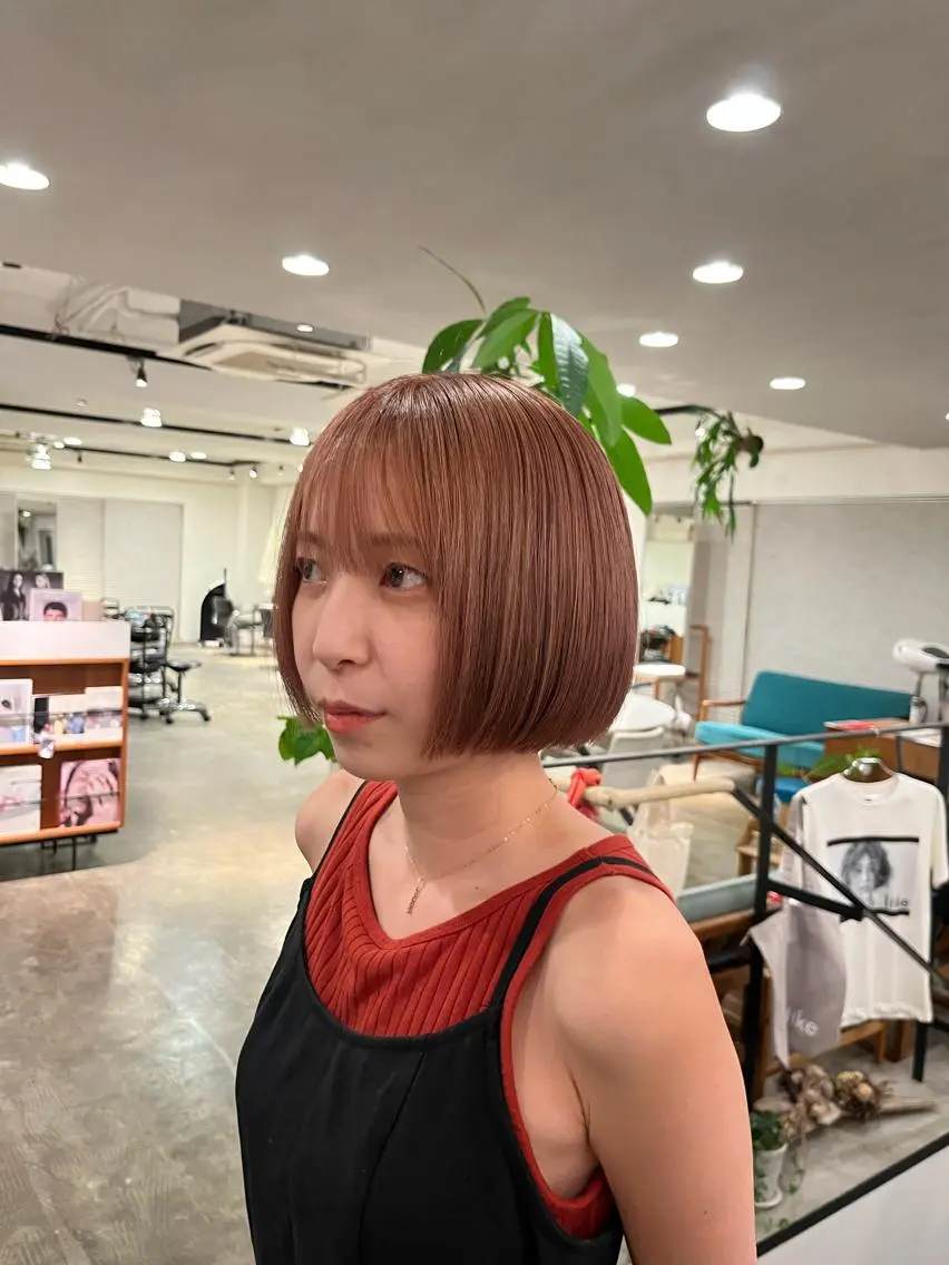 ショート カラー うる艶カラー/恵比寿 ベージュ/丸山陽平のヘアスタイル