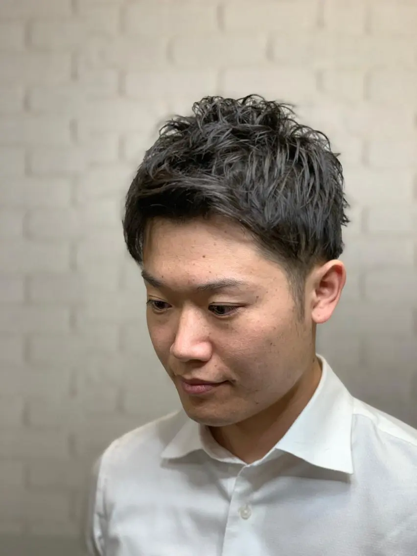 ミディアム ミディアムパーマ 髪質改善 ツイストパーマ 田中 心のヘアスタイル