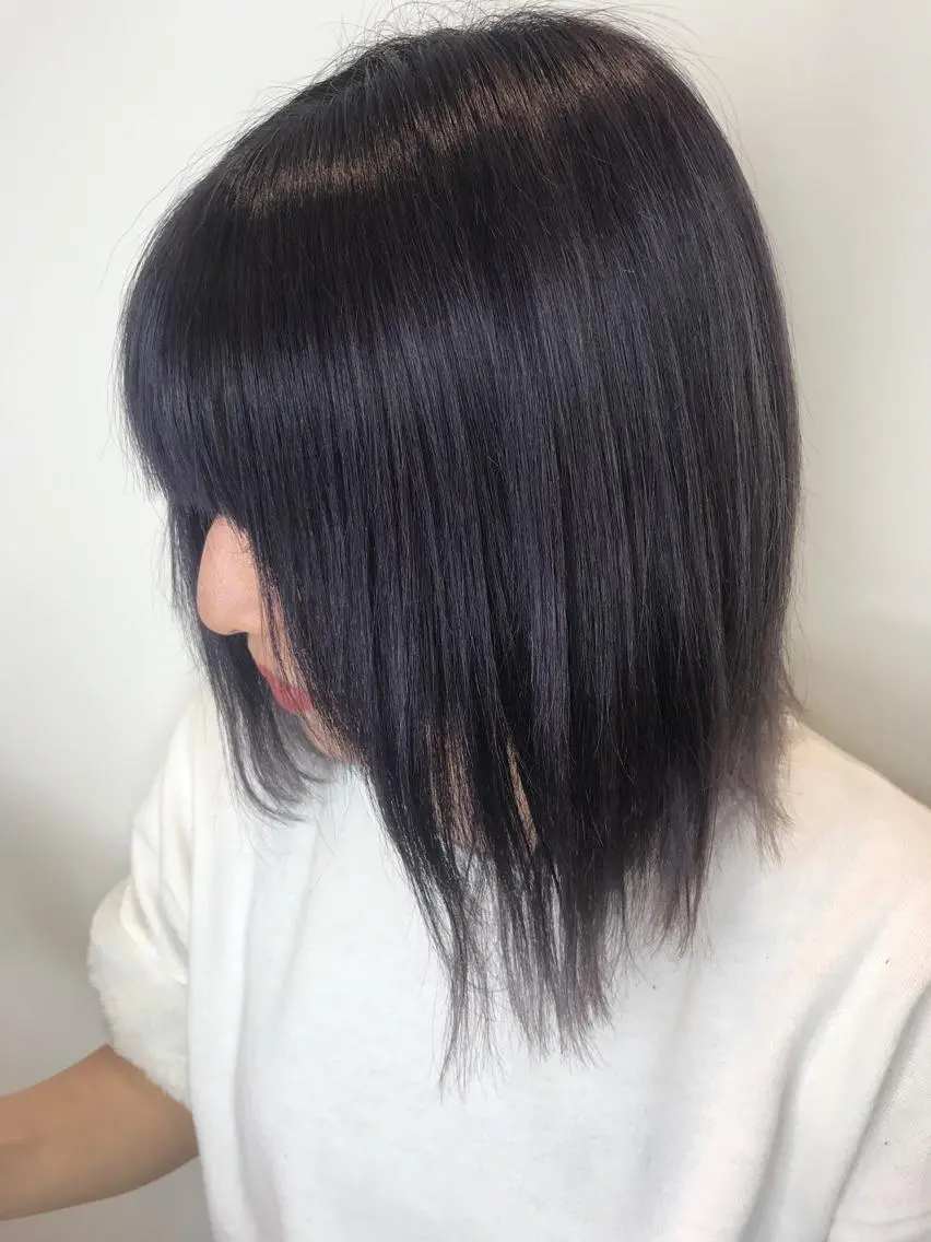 ミディアム カラー ラベンダーカラー ラベンダーグレー インナーエクステ渋谷 🦋KAJIのヘアスタイル