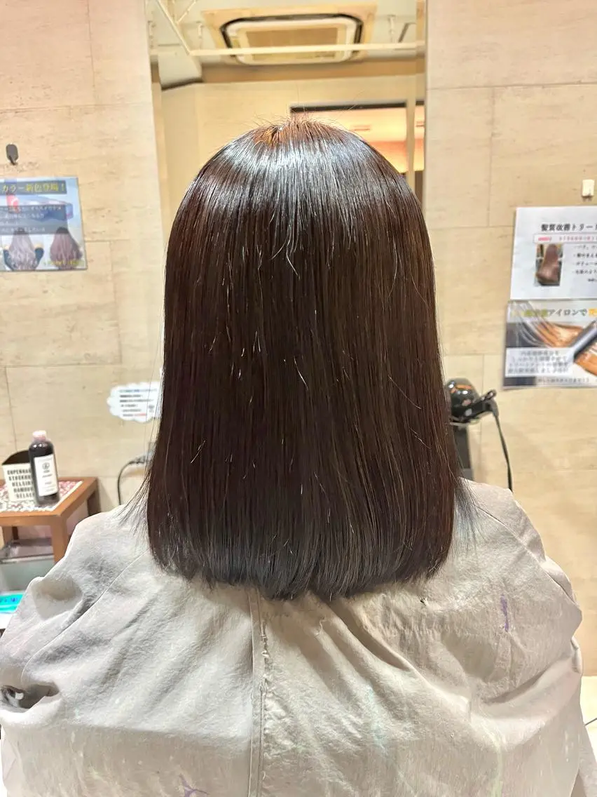 ミディアム 🪽髪質改善矯正 🤍MIU🤍のヘアスタイル