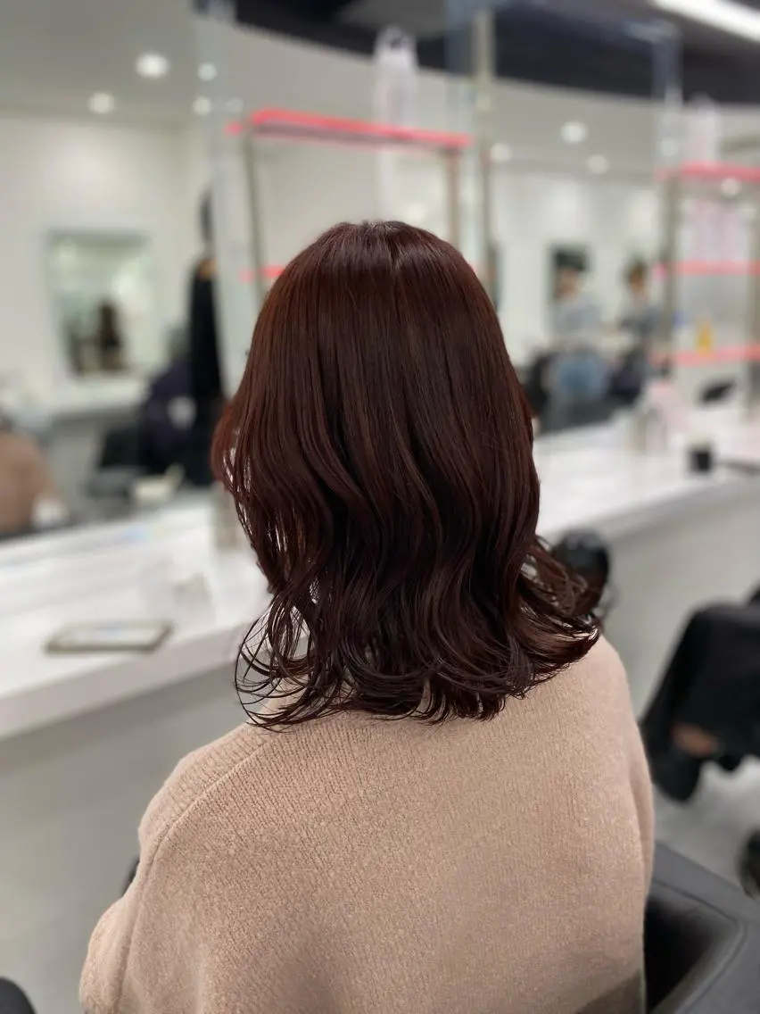 ミディアム カラー ヘアアレンジ ブリーチなしトレンド SHUSAKUのヘアスタイル