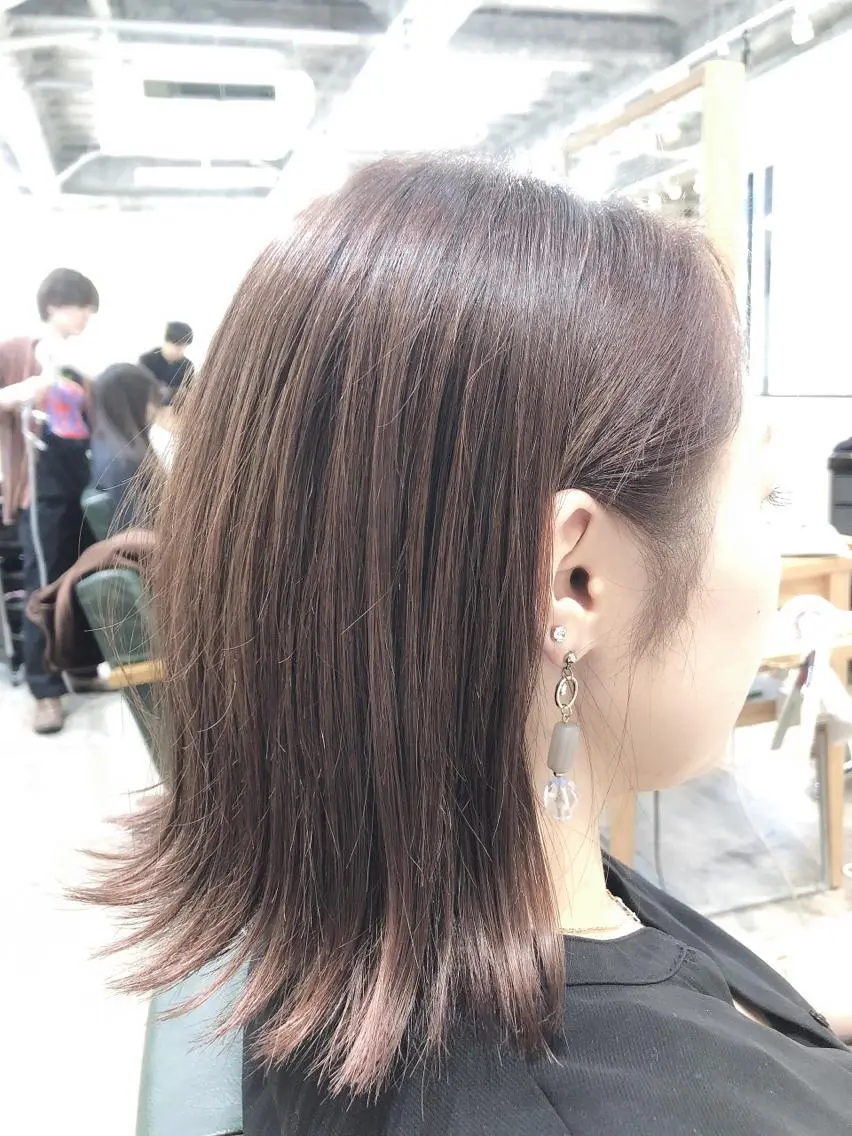 ショート カラー 切りっぱなしボブ ボブ 外ハネヘア 菊池 貢平のヘアスタイル