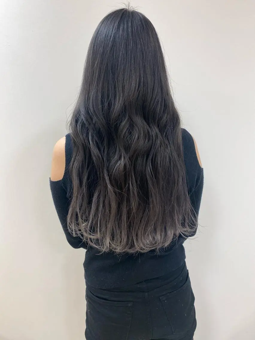 ロング カラー バレイヤージュ レイヤーカット ヘアカラー トリートメント ヘアセット ハイトーン/ウルフ /レイヤー/坂野幸伸のヘアスタイル