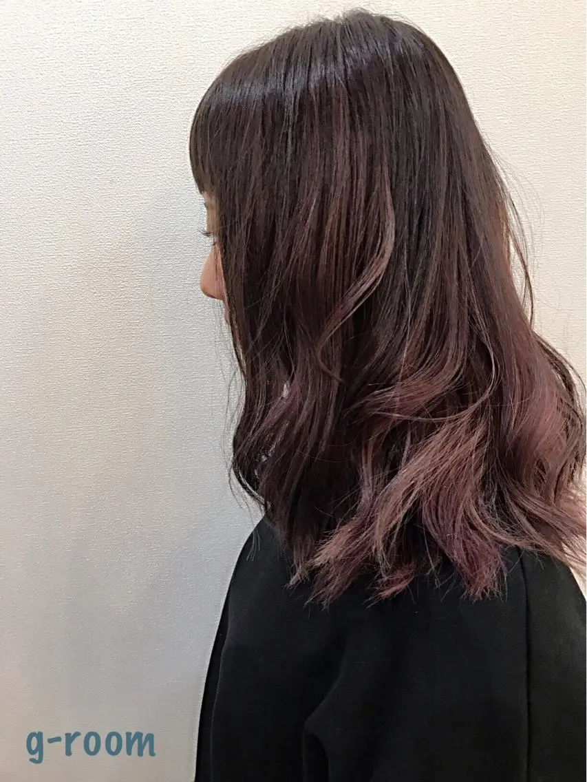 セミロング カラー ハイライトカラー ハイライト 大山 雅矢のヘアスタイル