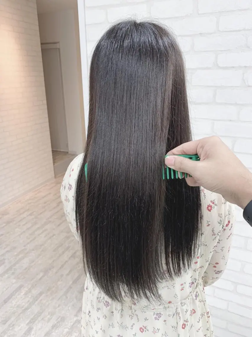 ロング 髪質改善 髪質改善カラーのヘアスタイル