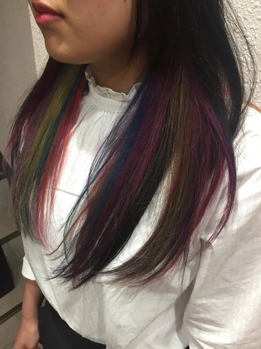ロング カラー パーマ ヘアアレンジ メンズ キッズ ネイル マツエク・マツパ メンズインナーカラー インナーカラー 新宿/髪質改善/ 美髪矯正✨浅江通友のヘアスタイル