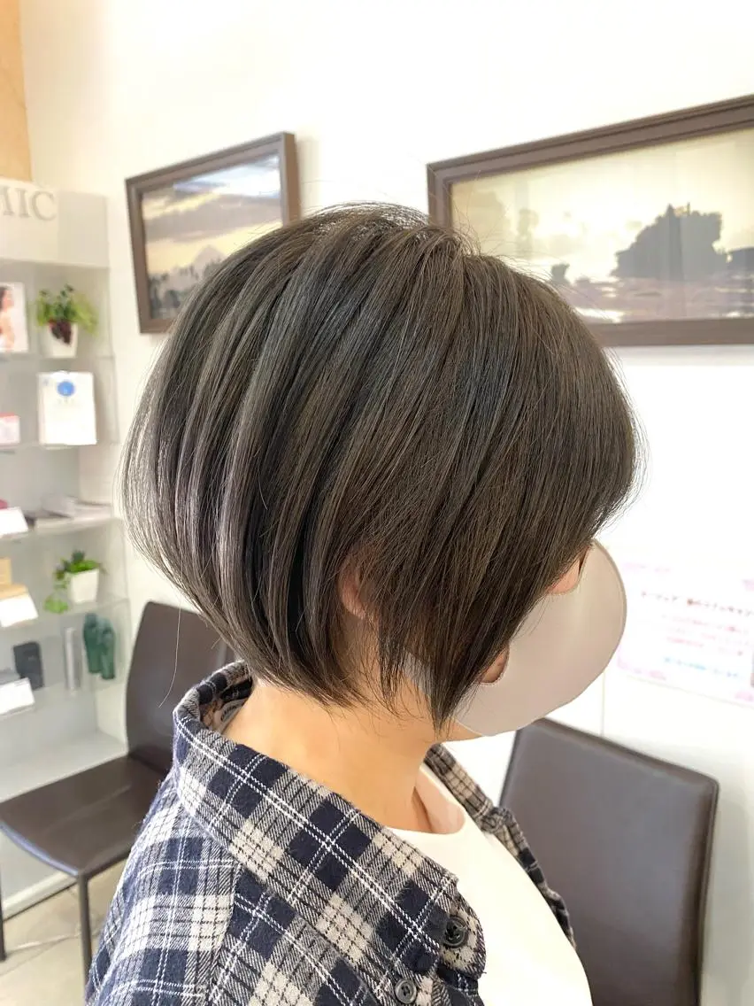 ショート カラー アッシュ グレージュ ショートヘア カット ヘアカラー トリートメント 《大人気髪質改善》 プログレス国分寺店のヘアスタイル