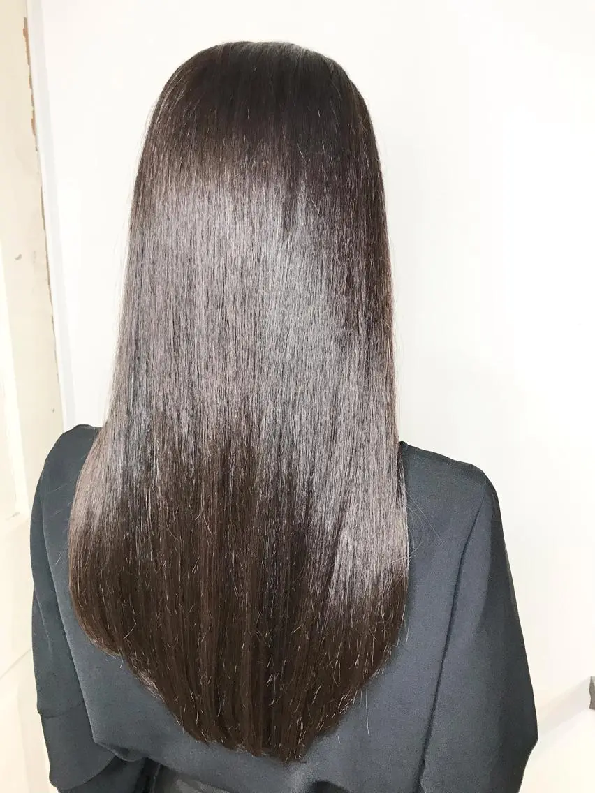 ロング カラー 髪質改善 縮毛矯正 トリートメント 酸性ストレート 上西 高志のヘアスタイル
