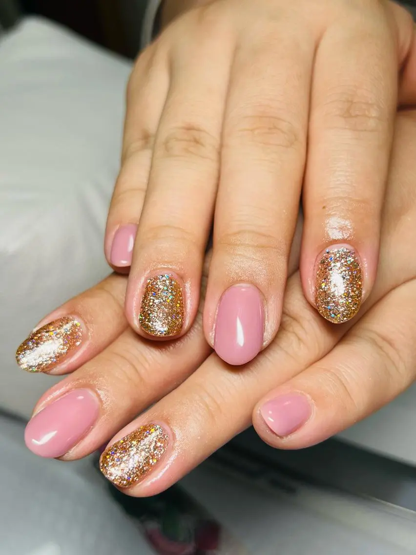 ネイル ワンカラーネイル ピンク bijou nails　蓮のネイルデザイン