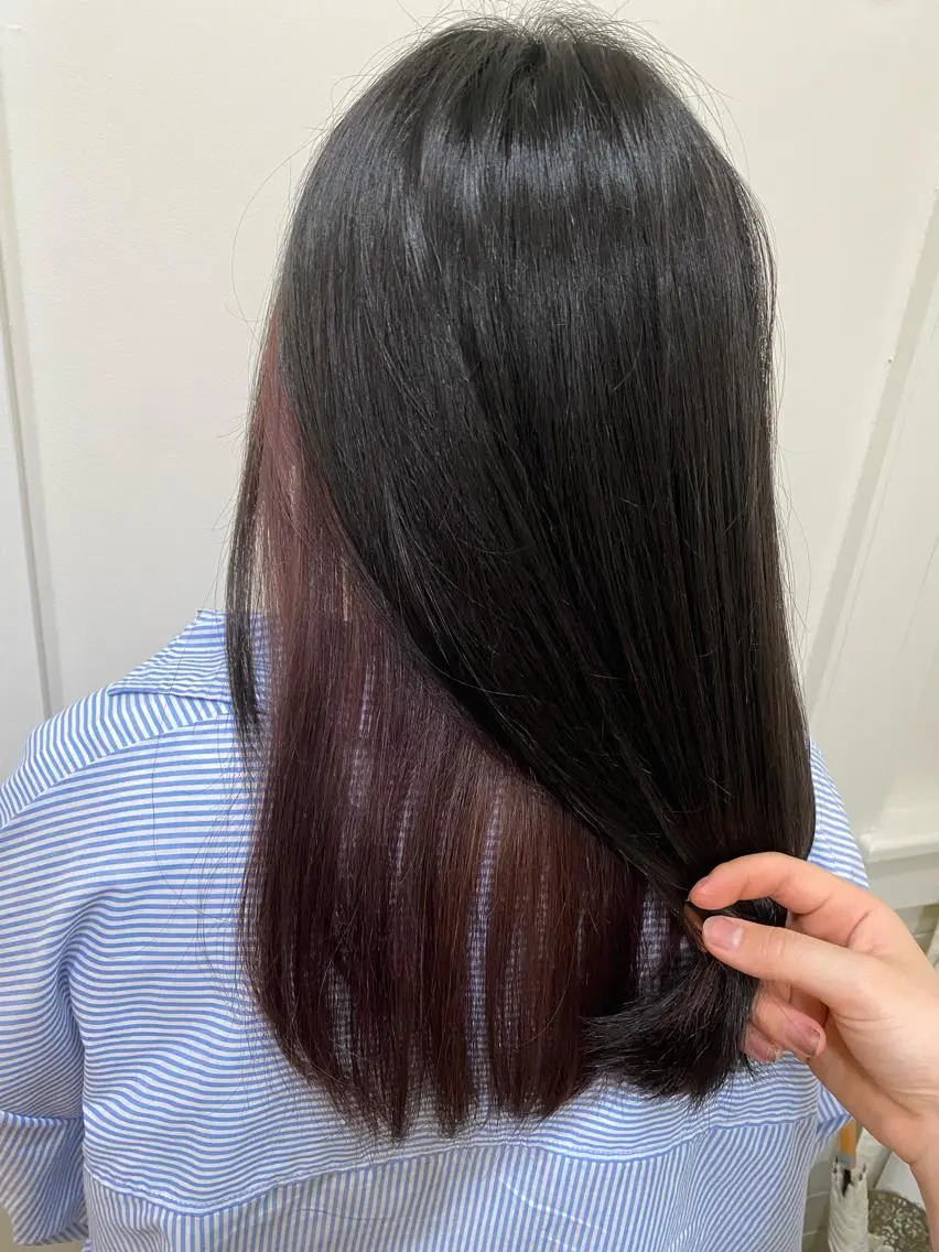 ロング カラー ブリーチ ブラウンカラー ピンクカラー ピンクブラウン 長芝 遥香のヘアスタイル