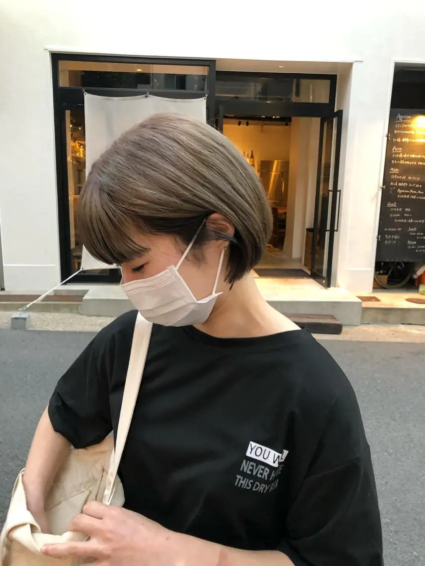 ショート ボブ ショートヘア 山口 朔弥のヘアスタイル