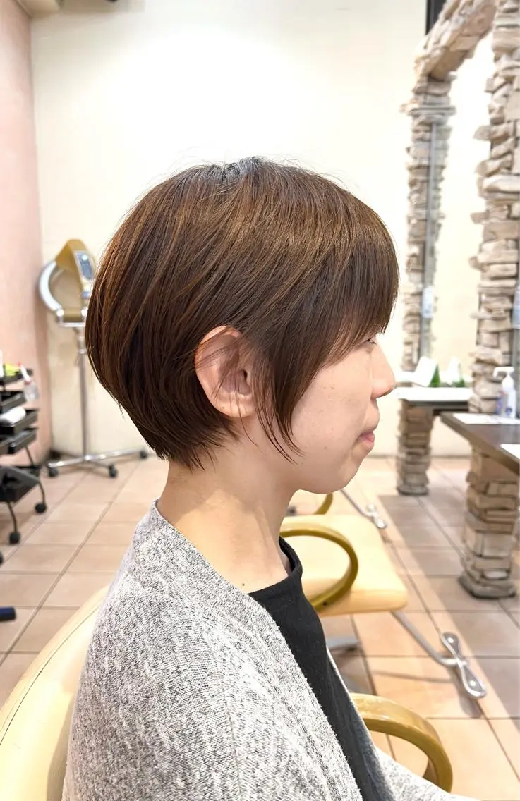 ショート くびれヘア ショートヘア 髪質改善ストレート ⚡️下ノ村柊斗⚡️のヘアスタイル