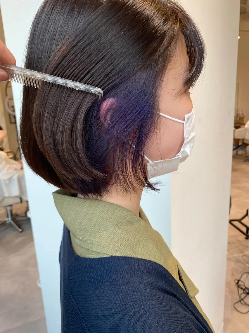 ミディアム 大阪ウルフカット ハッシュカットのヘアスタイル