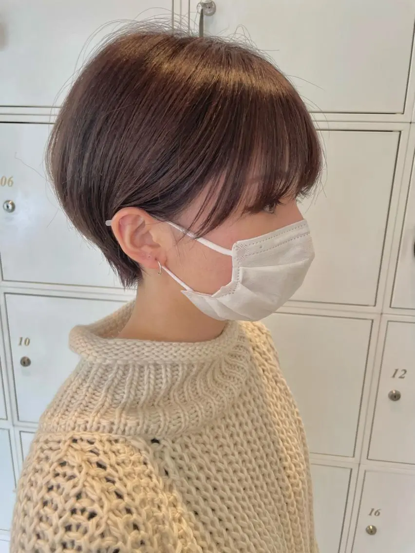 ショート カラー ボブ ショートヘア 鶴岡で縮毛矯正なら お任せ！ハヤシナオミのヘアスタイル