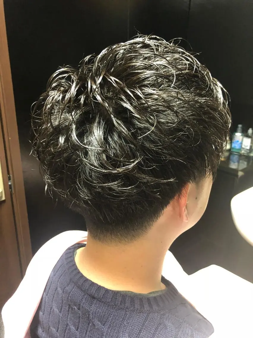 ショート パーマ メンズ 木村 りきのヘアスタイル