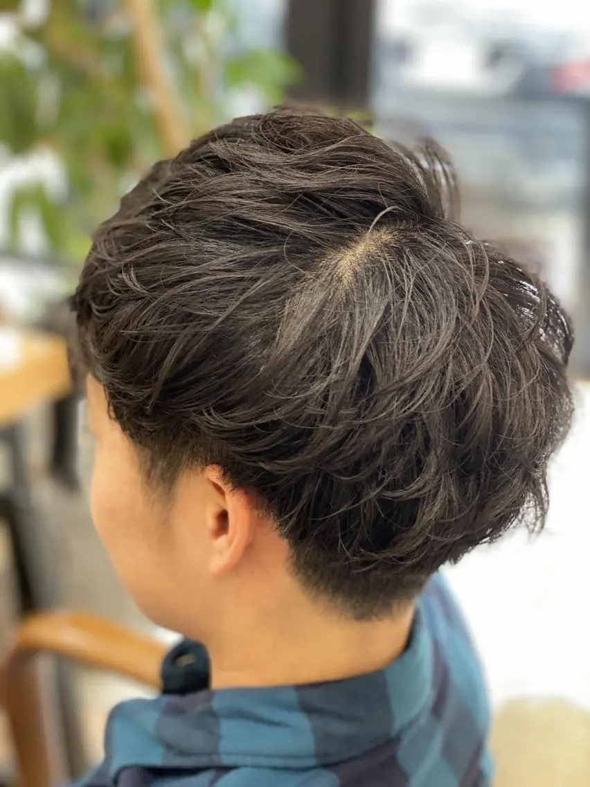 メンズ ショート 似合わせ透明感カラー 宇治　ヤマノのヘアスタイル