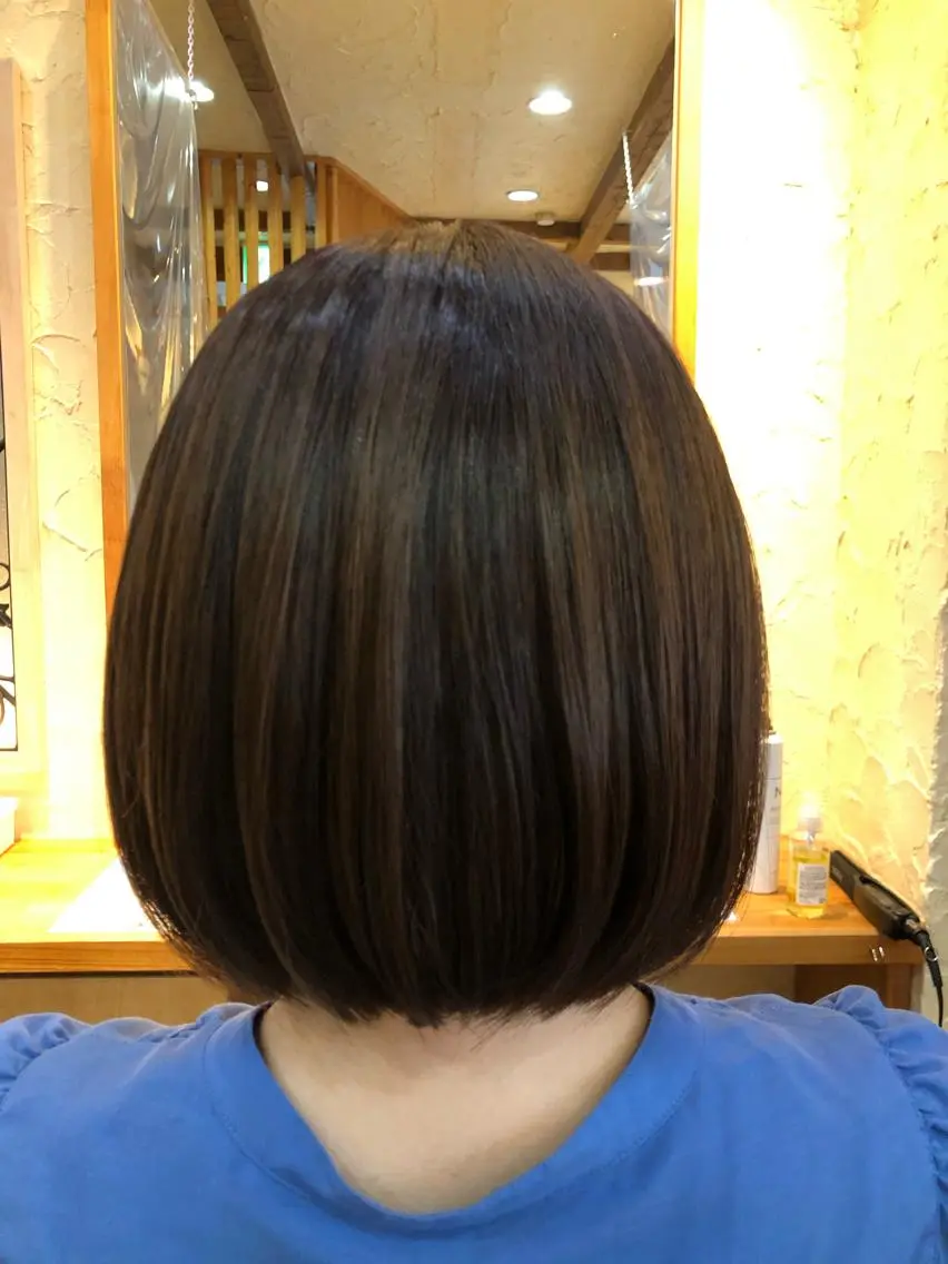 ショート カラー 前下がりボブ ベージュカラー ブラウンカラー ボブ ✨🌿大人可愛い愛さ れhair🌿✨松本のヘアスタイル