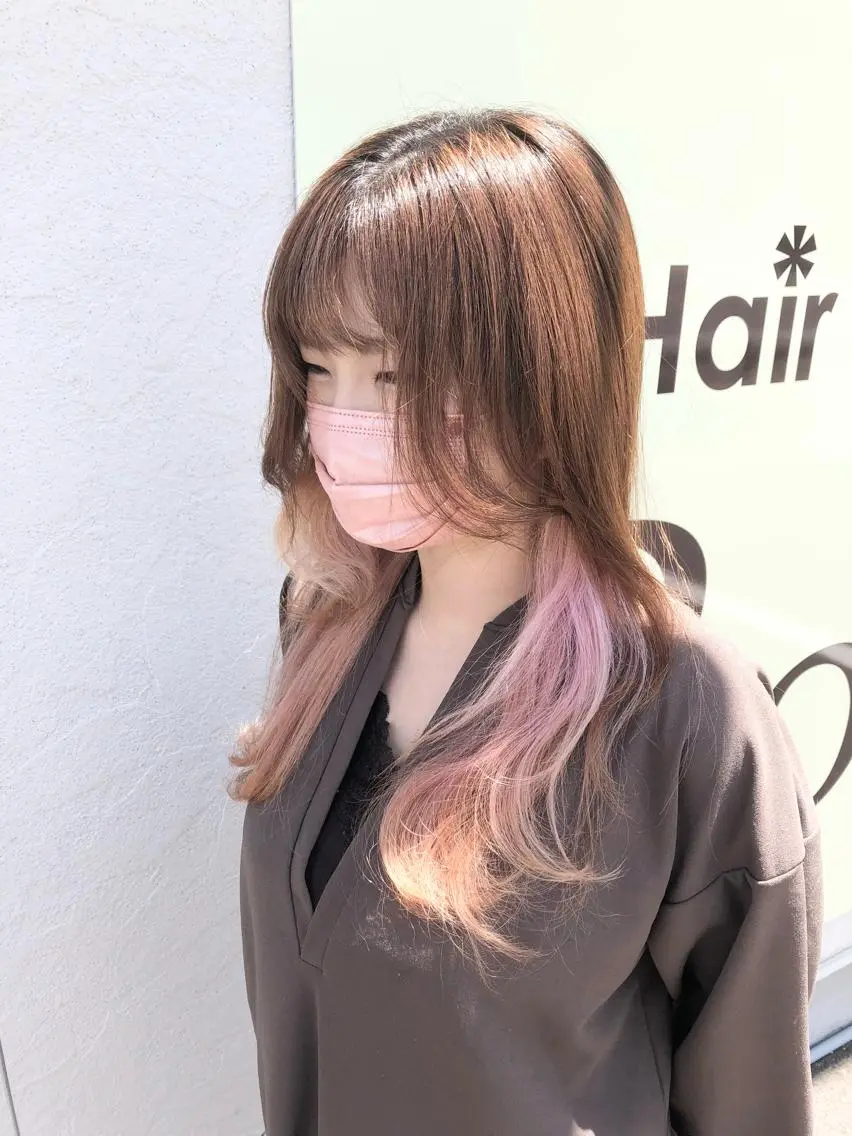 セミロング カラー 縮毛矯正 トリートメント LOOP hairのヘアスタイル