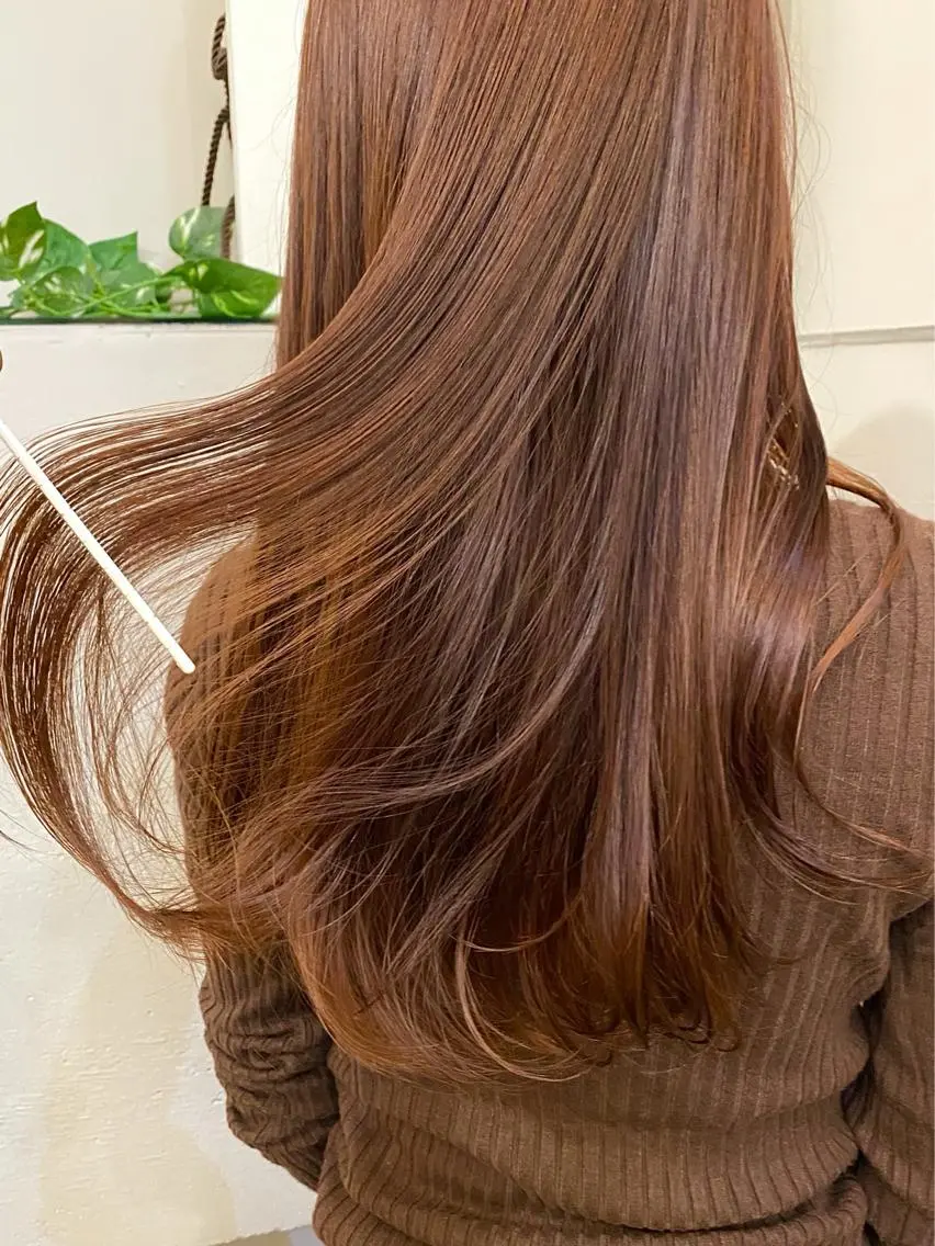 カラー ブリーチ オレンジ lomalia moekaのヘアスタイル