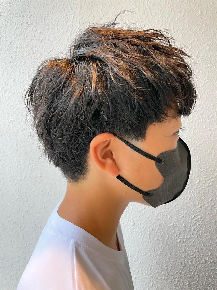パーマ メンズ メンズパーマ 波巻きパーマ 佐藤 良祐のヘアスタイル