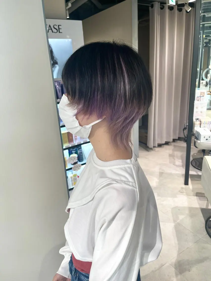 ショート カラー ヘアカラー トリートメント 渋谷🤍ブリーチ エクステ🤍アミルのヘアスタイル