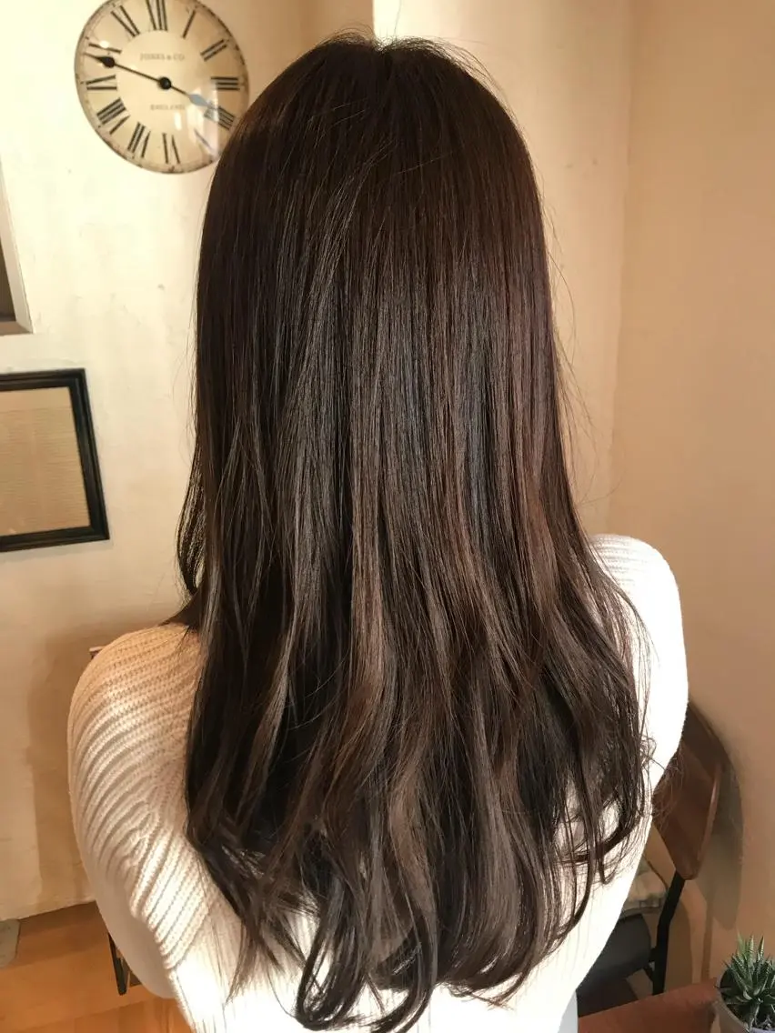 ロング カット ヘアカラー トリートメント 青木 啓輔のヘアスタイル