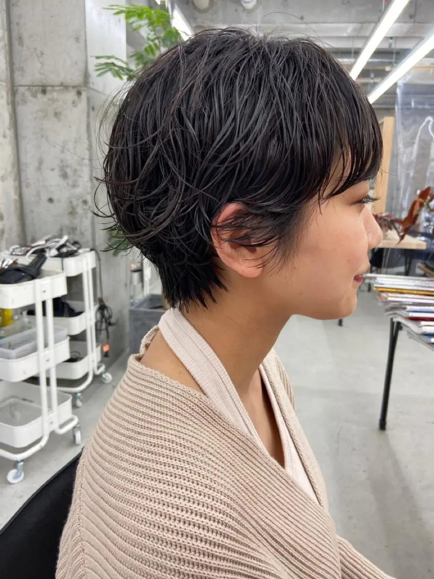 ショート パーマ 似合わせカット ショートヘア 【ボブ/ハイトーン /ナチュラル】HIIのヘアスタイル