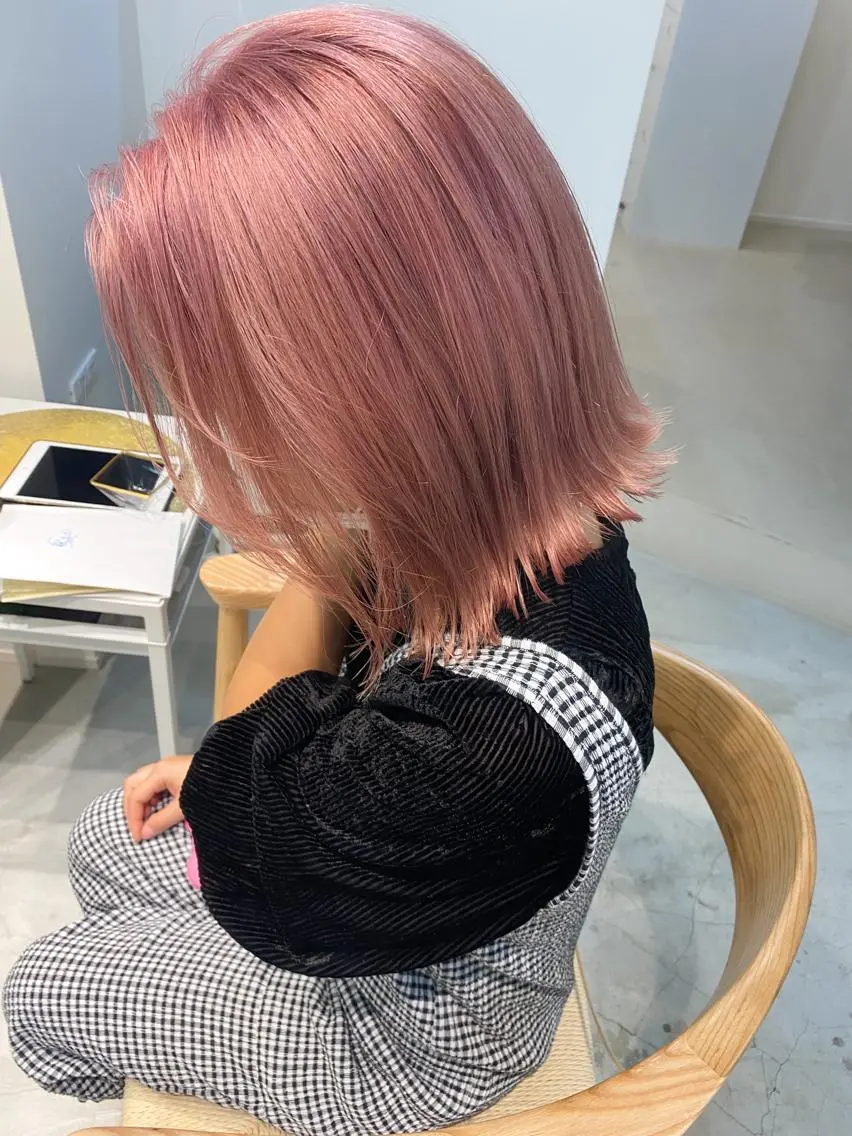 ショート カラー ピンクカラー fit stand /HIIRAGIのヘアスタイル