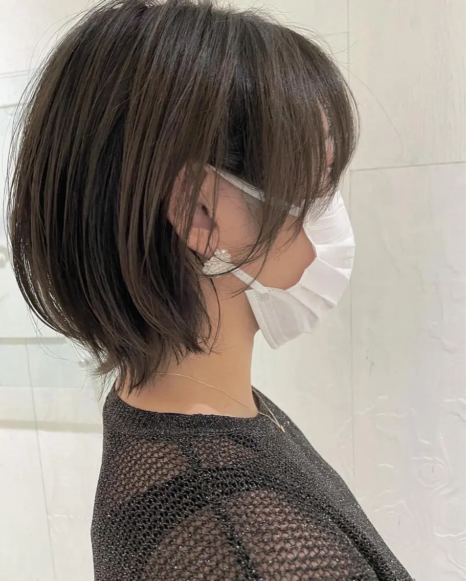 ショート カラー アッシュ ブラウンカラー 透明感カラー 外国人風カラー レイヤーカット カット ヘアカラー トリートメント 河合秀明/ショート /ボブ/レイヤーのヘアスタイル