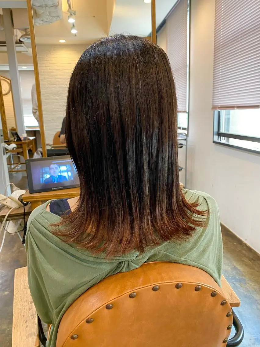 ミディアム カラー グラデーションカラー カット ヘアカラー 髪質改善推し 巽のヘアスタイル