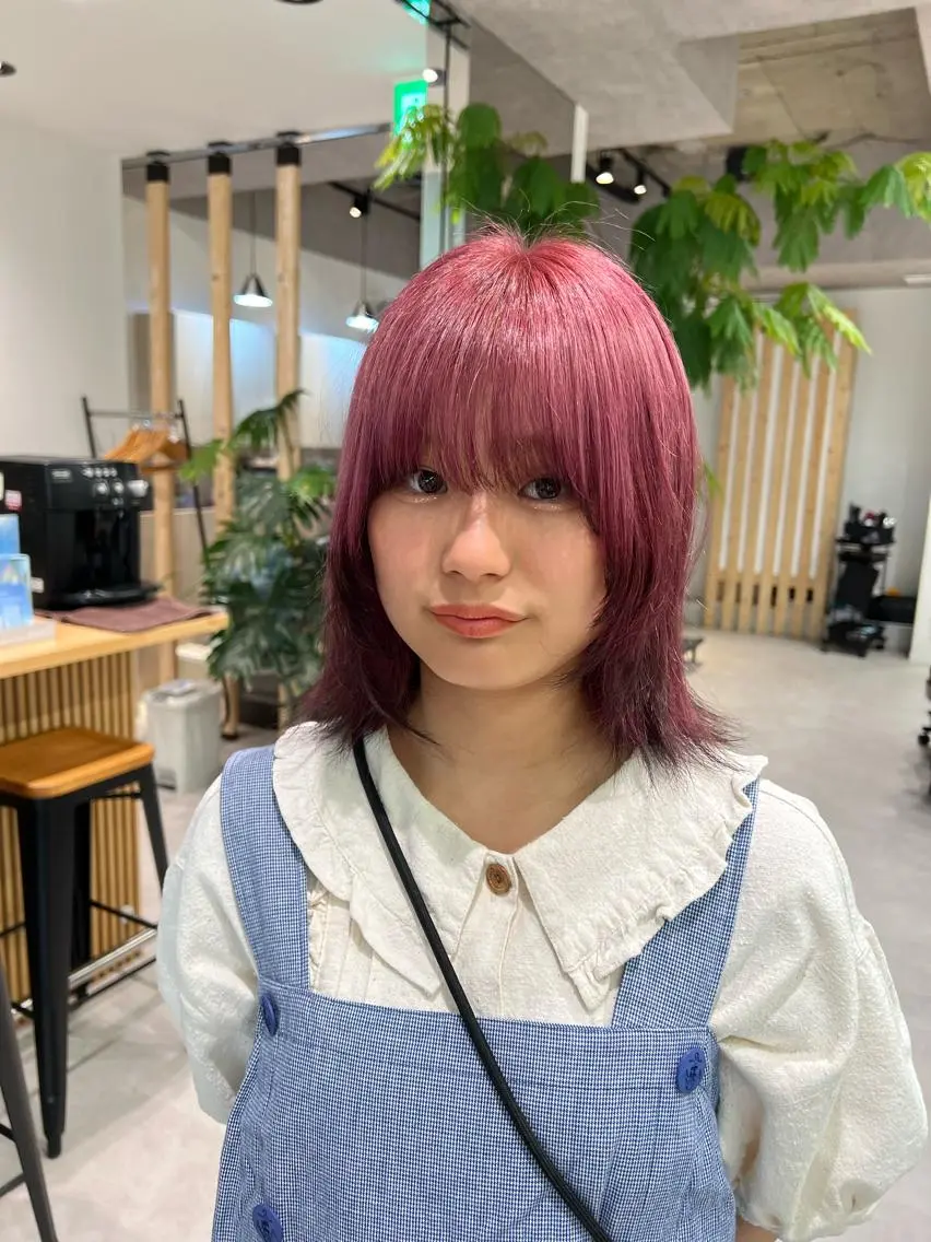 ショート カラー レッドカラー バイオレットカラー ヘアカラー トリートメント 🍀お悩み改善憧れの 美髪　小林風雅のヘアスタイル