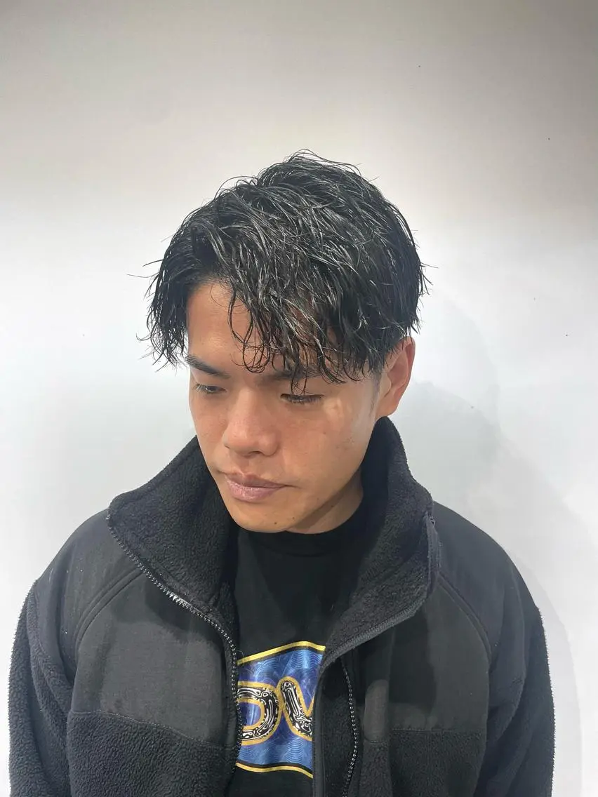 ショート パーマ メンズ カット パーマ 💈メンズパーマ💈 ナカザワ リョウのヘアスタイル