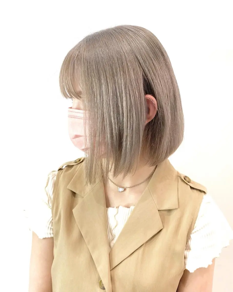 ミディアム カラー 🌙HIZUKI🌙 ハイトーン 艶髪のヘアスタイル