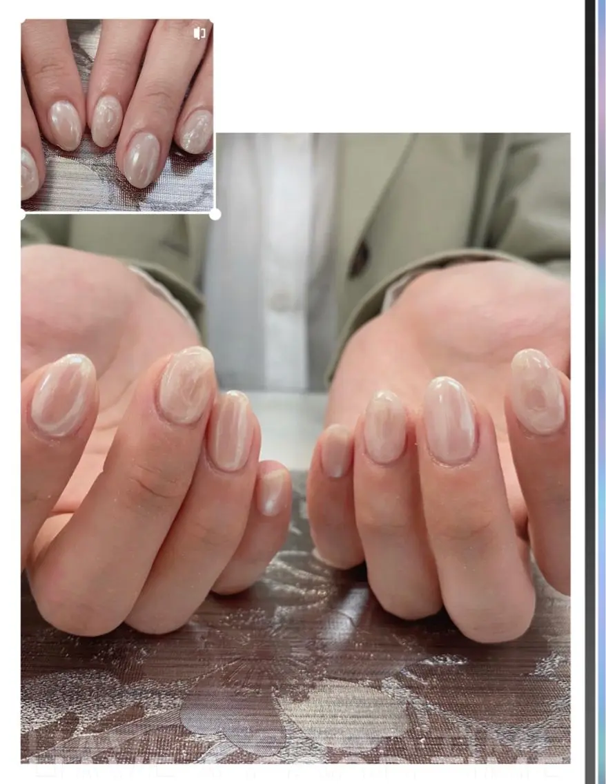 ネイル ミラーネイル ハンドネイル I-nailロング /ワンホン/キラキラのネイルデザイン