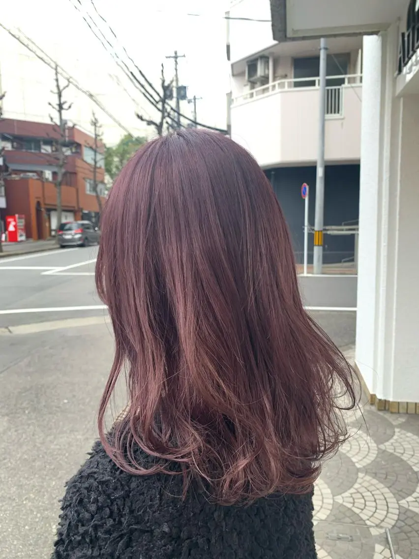 ロング カラー ヘアカラー トリートメント 山下恋佳/矢場町/ ブリーチ/ショートのヘアスタイル