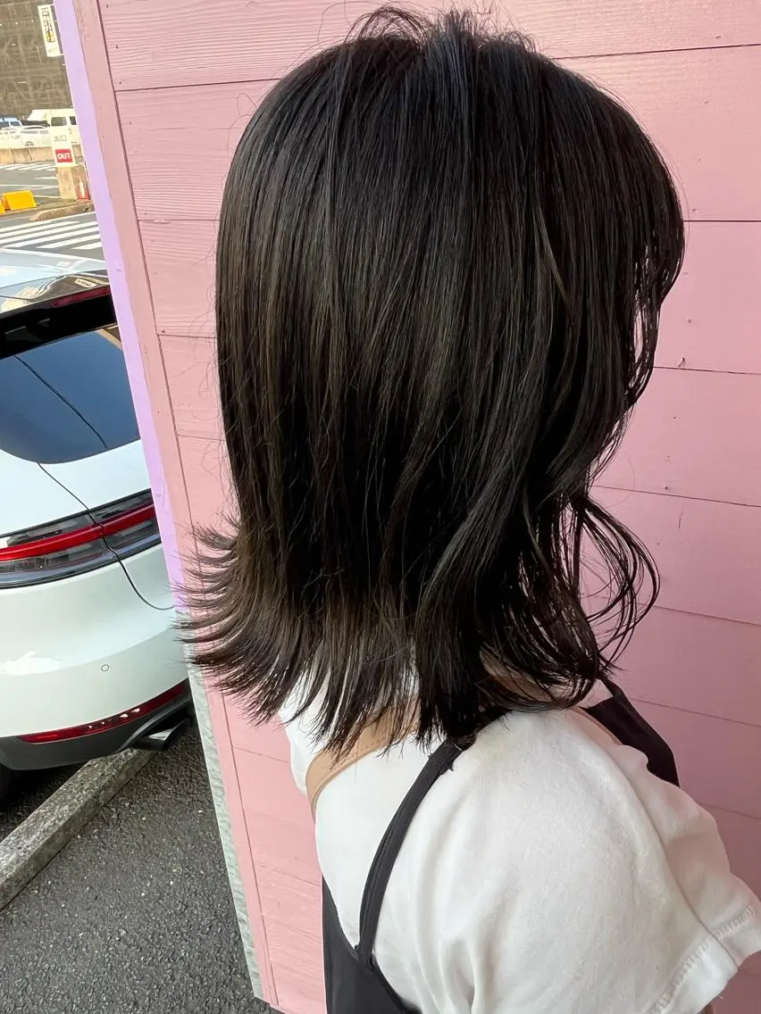 ミディアム カラー バレイヤージュ ブリーチ ケアブリーチ 透明感カラー デザインカラー 🔆韓国 norika🔆のヘアスタイル