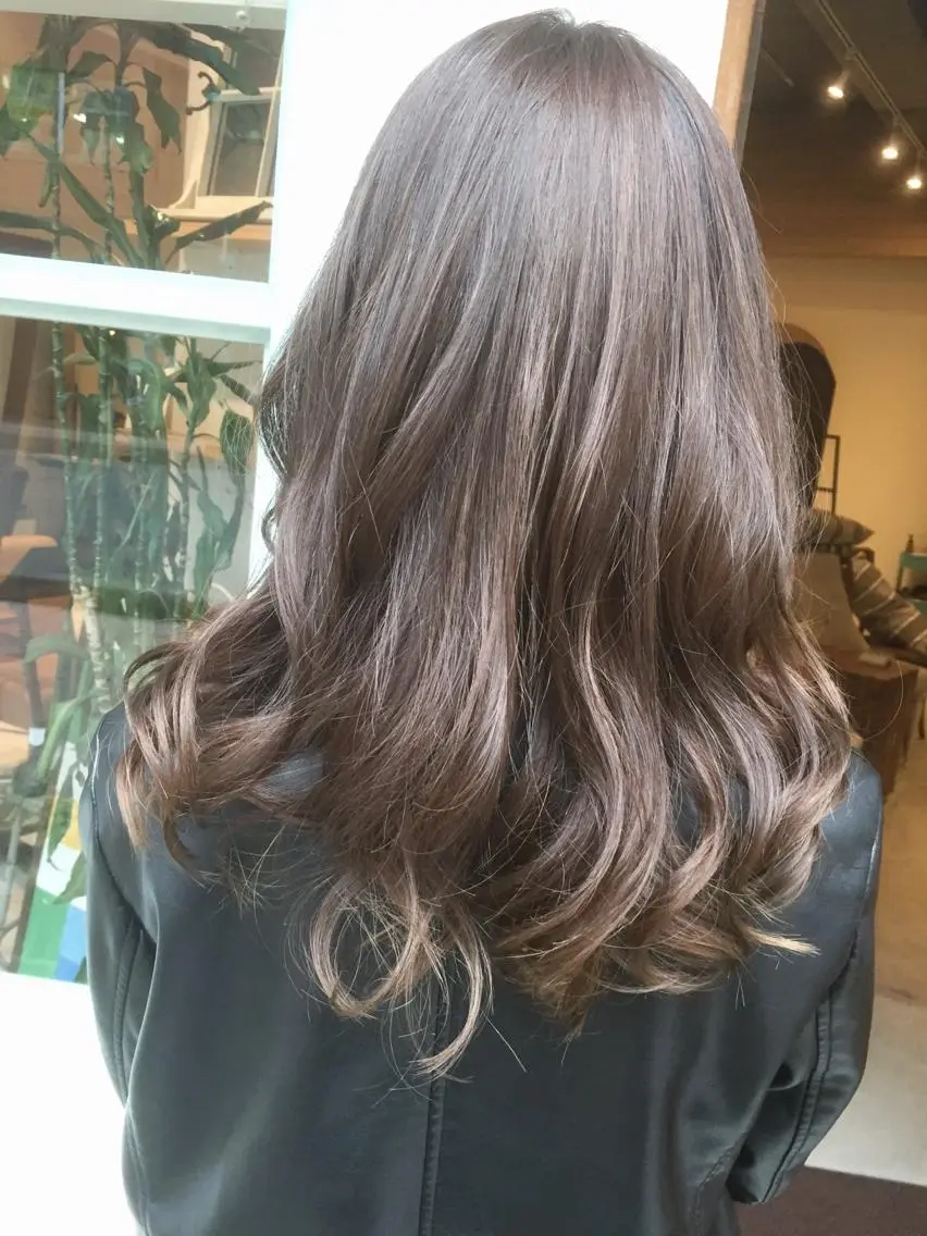 セミロング カラー アッシュ アッシュグレー アッシュグレージュ 透明感カラー グレージュ ◇おの あすか◇のヘアスタイル