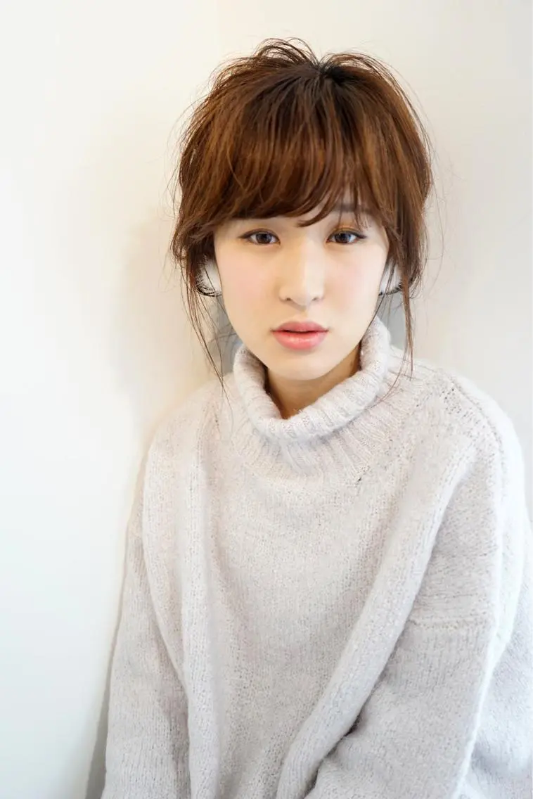 ロング カラー ヘアアレンジ 小谷 未歩のヘアスタイル