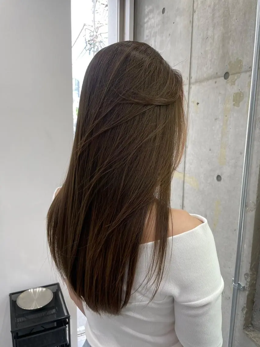 ロング カラー パーマ カット 縮毛矯正 N° +aero 横浜のヘアスタイル